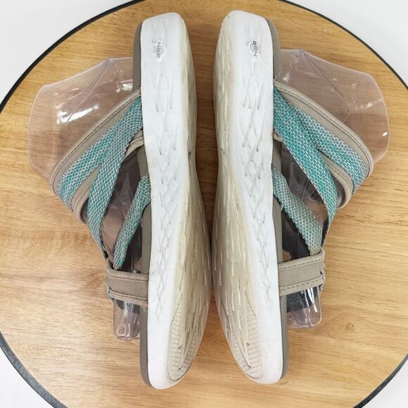 Skechers Performance On The Go 600 Glow Strappy Outdoor Sandals Taupe Green 10 - Picture 6 of 12